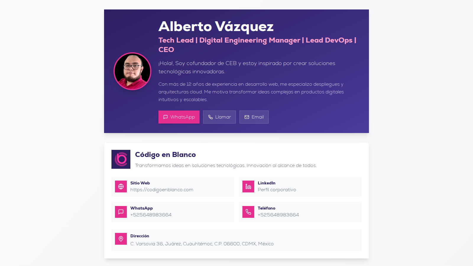 VCards Empresariales